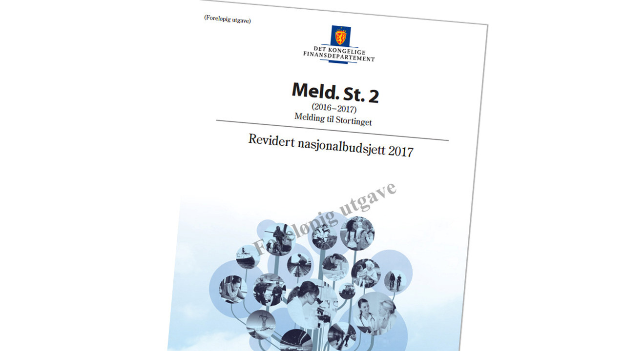 Forsiden av Revidert nasjonalbudsjett 2017.