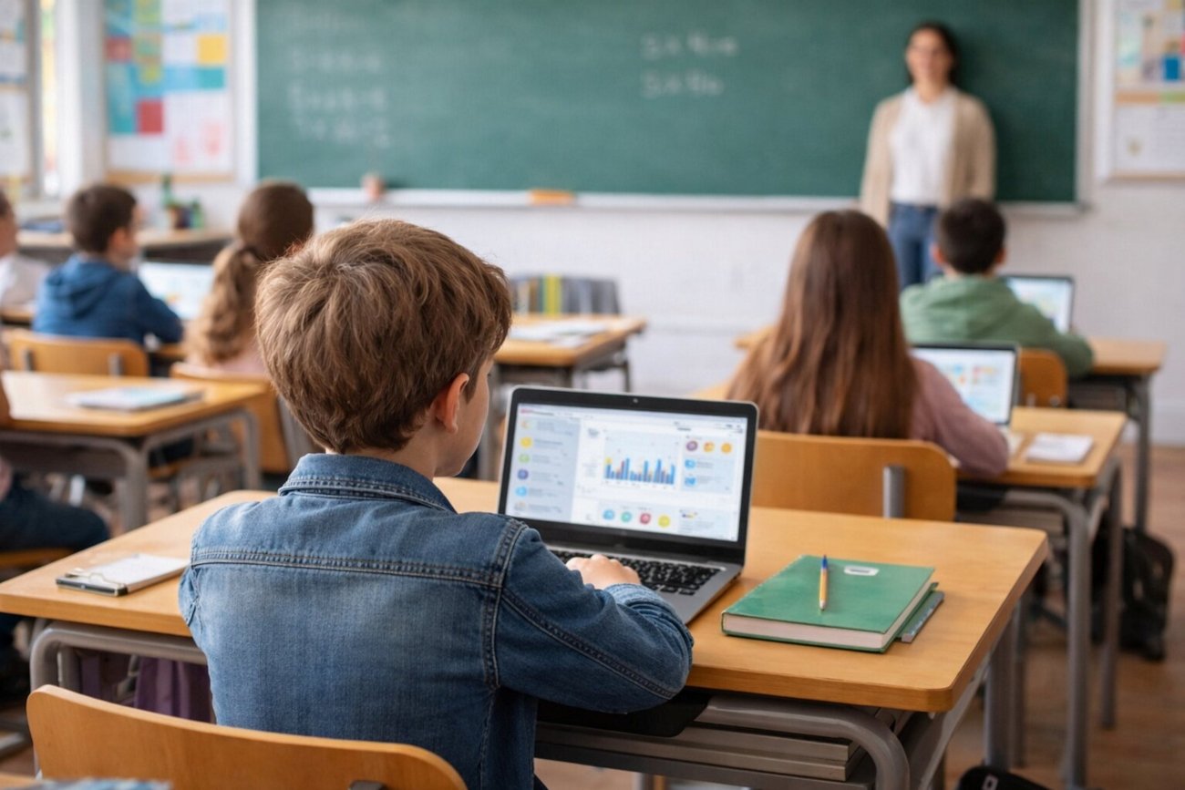 Fokusert elev i skolen