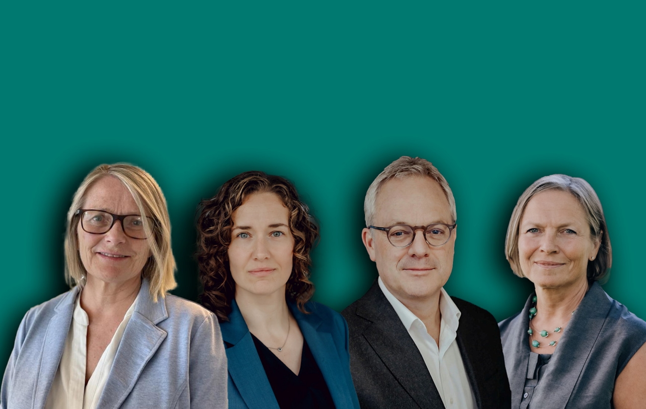 Sunniva Whittaker, styreleder i Universitets- og høgskolerådet (UHR), Agnes Landstad, daglig leder i Forskningsinstituttenes fellesarena (FFA), Trine Ellingsen, daglig leder i Foreningen for innovasjonsselskaper i Norge (FIN), Øystein Søreide, administrerende direktør i Abelia.